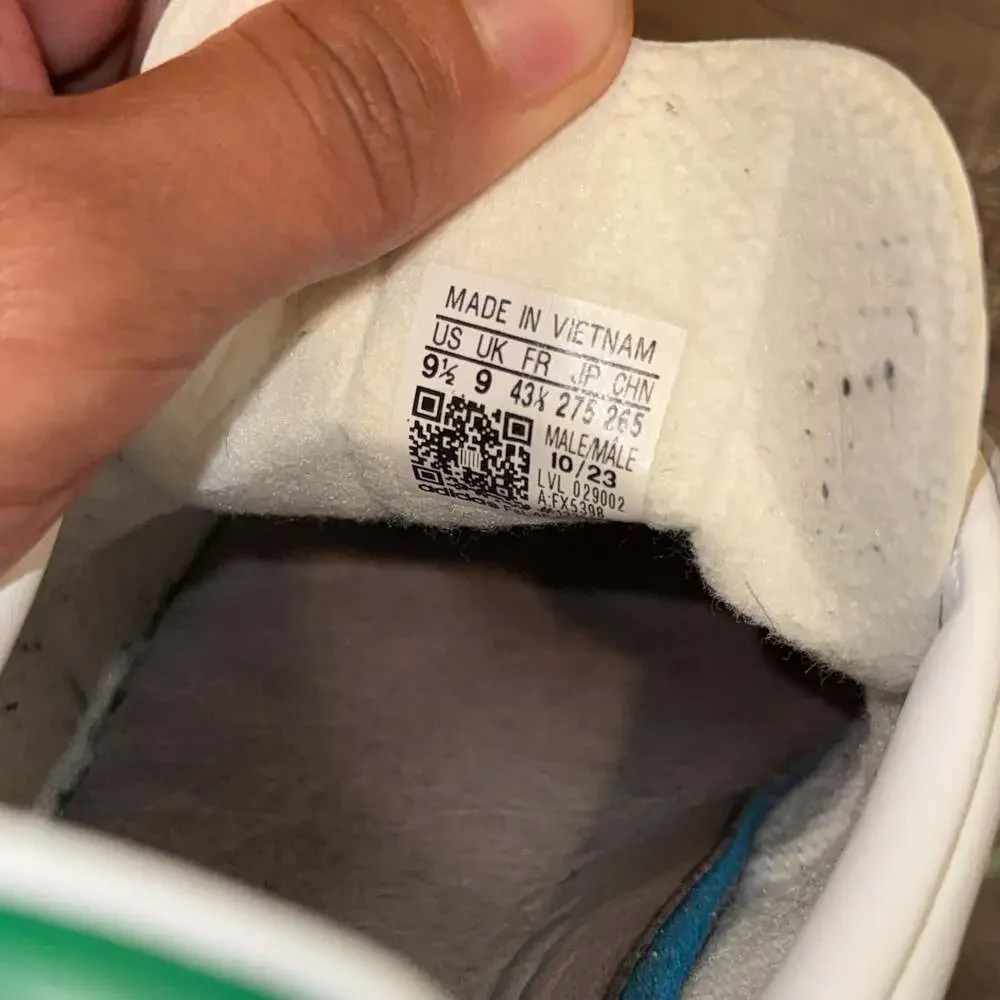 KITH x Adidas Samba OG Classics White Green Sneakers (FX5398) Size 9.5